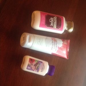 3 bath and body works , body lotion